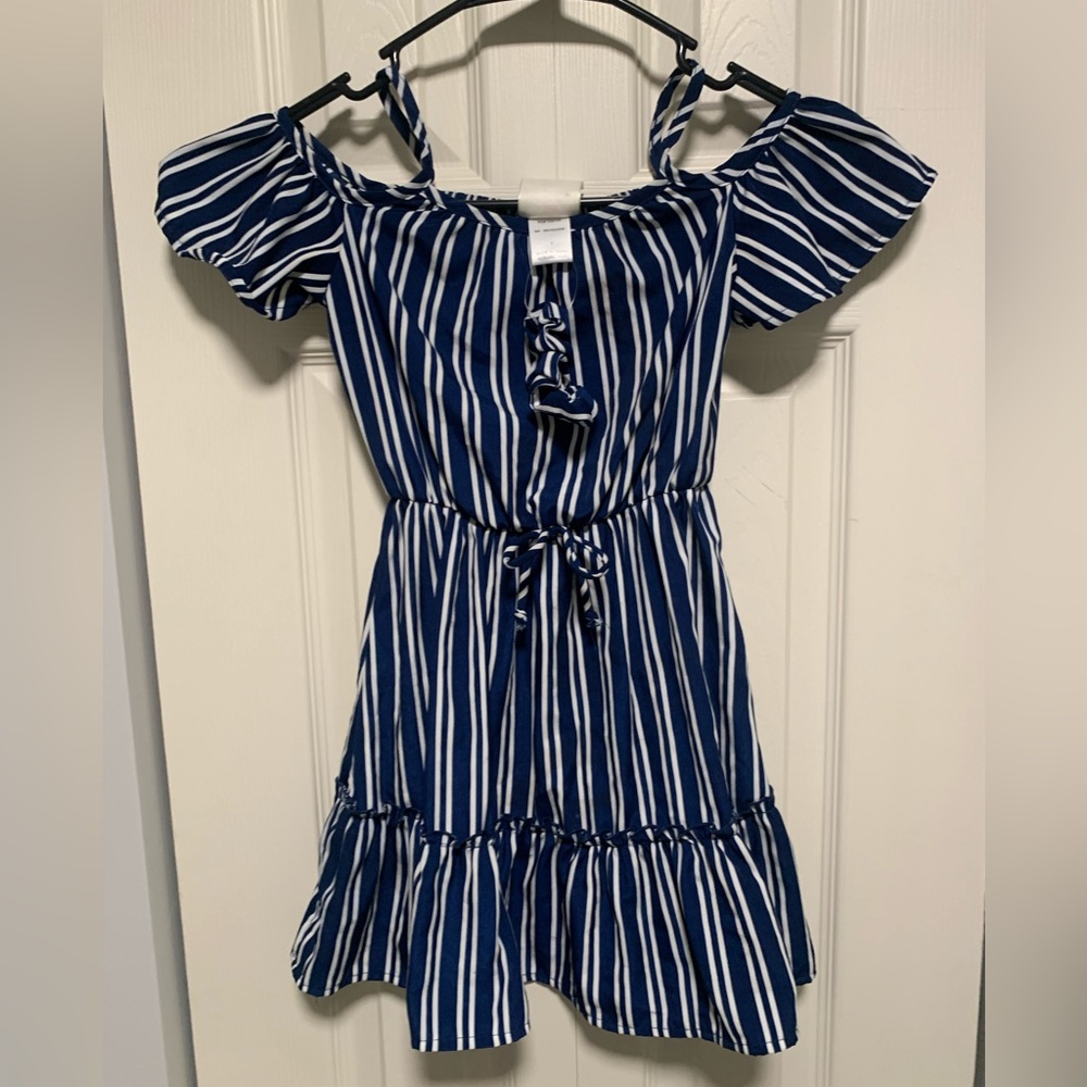 Jenna & Jessie Girls Spaghetti Strap/Off  Shoulder Dress with matching s…